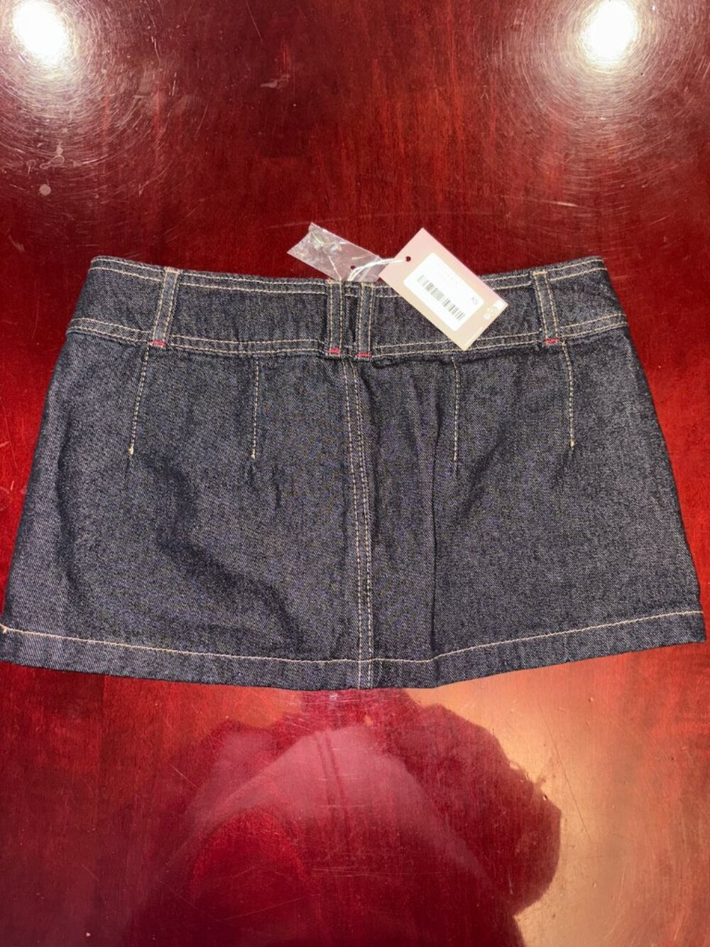 Edikted Rae Low Rise Denim Miniskort *NWT - Picture 4 of 5